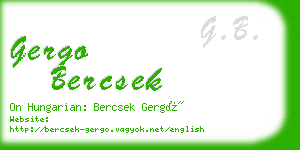 gergo bercsek business card